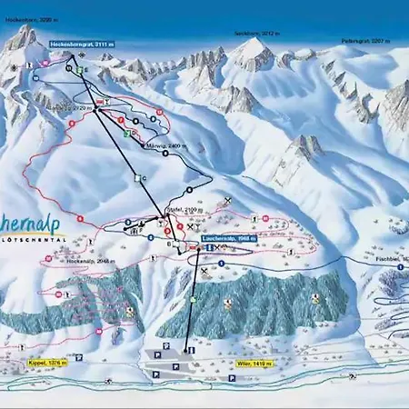 Lejlighed Schoene Und Moderne Wohnung Direkt An Der Skipiste Wiler